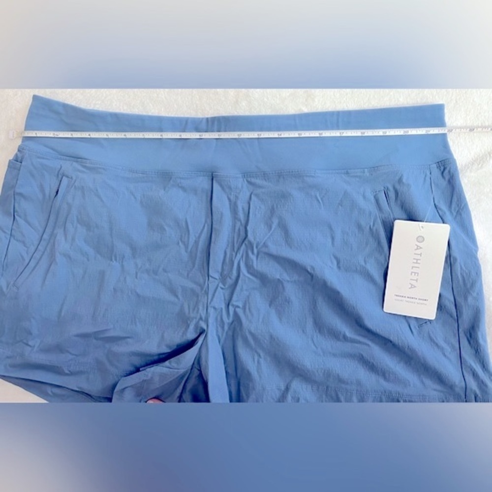 Athleta Women’s size 20 Trekkie North Light Teal Blue Shorts New! - Picture 10 of 12